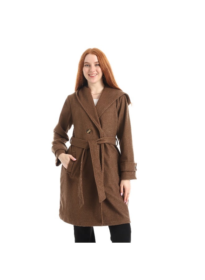 Coctail Coat-17380-cafe - Image 1